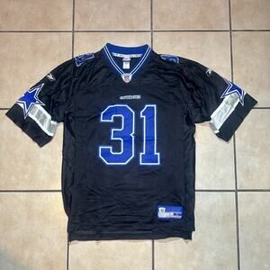 VTG Reebok Roy Williams #31 Dallas Cowboys Jersey NFL Black Men's Large